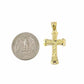 Real 10K Gold Rope Chain 3mm Religious Cross Charm Set Men Women 18"-28"