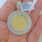 Memory Picture Charm Pendant REAL 14k Yellow God Genuine 3 CT Diamonds Mens 14KT