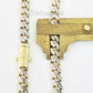 10K Yellow Gold Royal Miami Cuban Chain With Diamond Cut, 24 inches 7 mm Real
