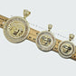 10k Yellow Gold Men Pendant  head Charm 3 -2 Inch REAL Round