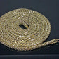 Real 10K Yellow Gold Palm Chain Necklace 3mm 20" Inches , 10kt gold, men's Women