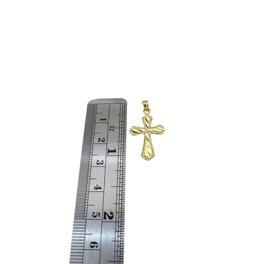 Real 10k Gold Cross Charm Pendant Franco Chain Necklace SET 2.5mm 16"-26"