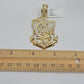 Real 14k Gold Charm Pendant Eagle Anchor 14 Kt Yellow Gold For Men's Necklace