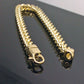 Mens Real 10k Yellow Gold Franco Bracelet 7mm 9" Inch Strong
