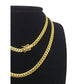 10k Solid Gold Miami Cuban Chain 2mm 3mm 4mm 5mm 18 20 22 24 inch Men Women