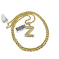 Real 10k Rope Chain 3mm 18"-28" Set Z Necklace Nugget Initial Charm Pendant Gold