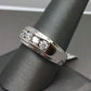 Mens 14k White Gold 1CT Diamond Band Solitaire Ring Wedding Engagement REAL , 10