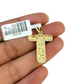 10k Gold Franco Chain Necklace 2.5mm 16"-26" T Nugget Initial Charm Pendant SET