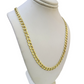 Real 10k Gold Chain Cuban Curb Link 20 Inch 5.5mm 10kt Yellow Gold Necklace