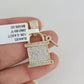 10k Yellow Gold Diamond Lock Key Charm Real 10Kt Pendant Natural Genuine