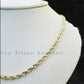 Real 10k Gold Rope chain 3mm 4mm Necklace 10KT yellow Gold 16-30" Diamond Cut