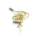 10k Rope Chain Rose Trio gold Charm Necklace Pendant Set 2mm 16"-26" Gold