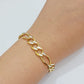 Mens Real 10k Yellow Gold Figaro Link Bracelet Diamond Cut 6.5 mm Solid 8 Inch