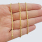 Real 18k Yellow Gold Rope Chain Necklace 2mm 18 Inch Ladies Women Solid 18 KT