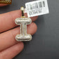 10k Yellow Gold Diamond Bubble Letter A-Z Initial Charm Pendent Real Diamond