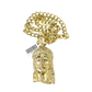 10k Yellow Gold Cuban Curb Chain SET Christ Face Pendant Charm 8mm Necklace Men