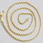 Real 18k Yellow Gold Rope Chain Necklace 2mm 18 Inch Ladies Women Solid 18 KT
