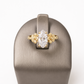 10k Gold Floral Marquise CZ Ring Women Yellow Gold Flower Design Statement
