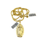 10k Gold Franco Necklace Chain Virgin Mary Charm 2.5mm 18"-26" Pendant SET