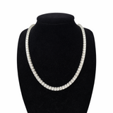 Real 925 Silver Moissanite Tennis Necklace Chain 22 Inch 4mm Women Men