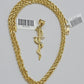 10kt Yellow Gold Rope Chain Snake Cross Charm Pendant 18-28'' Inch Necklace SALE