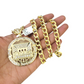10k Yellow Gold Cuban Curb Chain SET Last Supper Pendant Charm 8mm Necklace Men