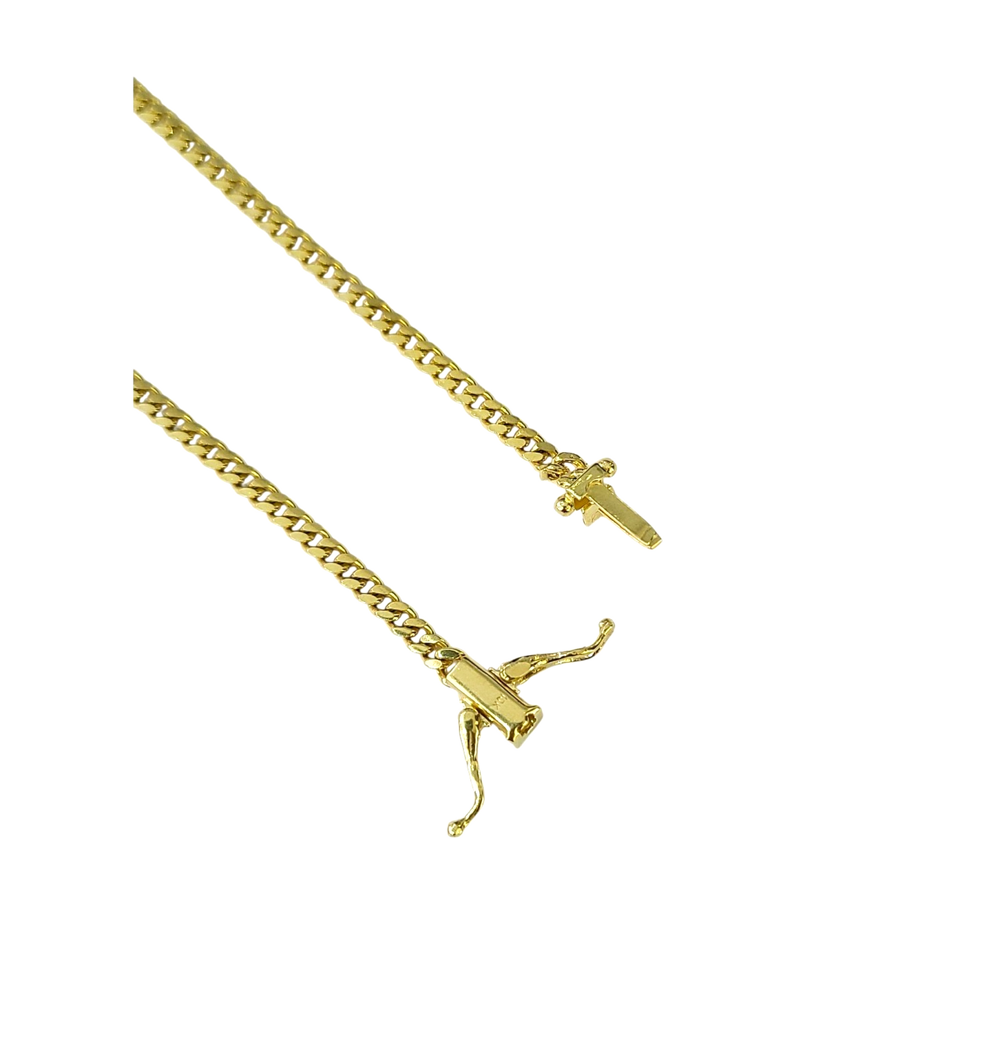 10K SOLID Gold Miami Cuban Link Chain 2mm 24" Inch Men Women Real Necklace