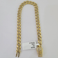 Real 10K Gold Royal Monaco Bracelet 8" Box Clasp 7mm Genuine Unisex