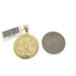 10k Gold Centenario Coin Pendant Charm Nugget Bezel 1.5 inch 50 Pesos 1947