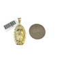 10k Gold Franco Necklace Chain Virgin Mary Charm 2.5mm 18"-26" Pendant SET