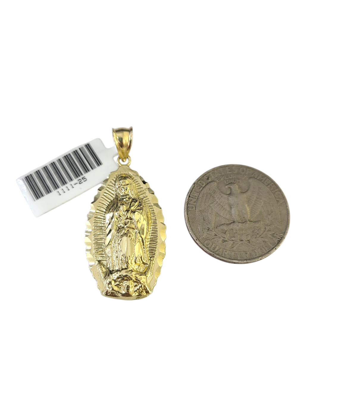 10k Gold Franco Necklace Chain Virgin Mary Charm 2.5mm 18"-26" Pendant SET