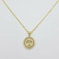 10k Yellow Gold "M" Head Charm Pendent Rope Chain 2.5mm 20 22 24 Men's Womens