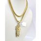 Real 10k Gold Franco Chain Saint Jude Charm Pendant Necklace SET 2.5mm 18"-26"