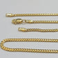 Real 18kt Yellow Gold Miami Cuban Chain Necklace 2mm 22 Inch Men Women SOLID 18k