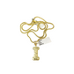 Real 10k Gold Franco Chain Pendant Necklace I Initial Charm SET 2.5mm 16"-26"