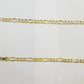 22" Real 14K Yellow Gold Figaro Link Chain 6mm Necklace Diamond Cut Lobster