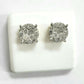 Real 10k White Gold Round Cuts VS1 1.05 CT Genuine Diamond Stud Earring Men's
