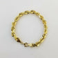 Solid Real 10K Yellow Gold Rope Bracelet 8" Inch 7mm , 10kt Real gold  men women