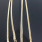 Real 10k Yellow Gold Chain for men 20" Franco Box Necklace diamond cut 2mm