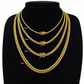 10k Solid Gold Miami Cuban Chain 2mm 3mm 4mm 5mm 18 20 22 24 inch Men Women