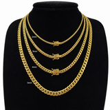10k Solid Gold Miami Cuban Chain 2mm 3mm 4mm 5mm 18 20 22 24 inch Men Women