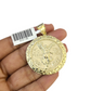 10k Yellow Gold Nugget Bezel Centenario Coin Pendant Charm 2 inch 50 Pesos 1947