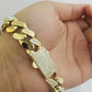 10k Real Gold Royal Miami Cuban Chain 14mm Royal Necklace Bracelet Set Men