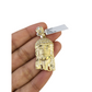 Real 10k Yellow Gold Charm Pendant Cross Head Face Gold 10KT