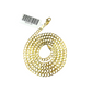 10k Yellow Gold Necklace Cuban Curb Chain 3mm 18"-28" inch 10kt