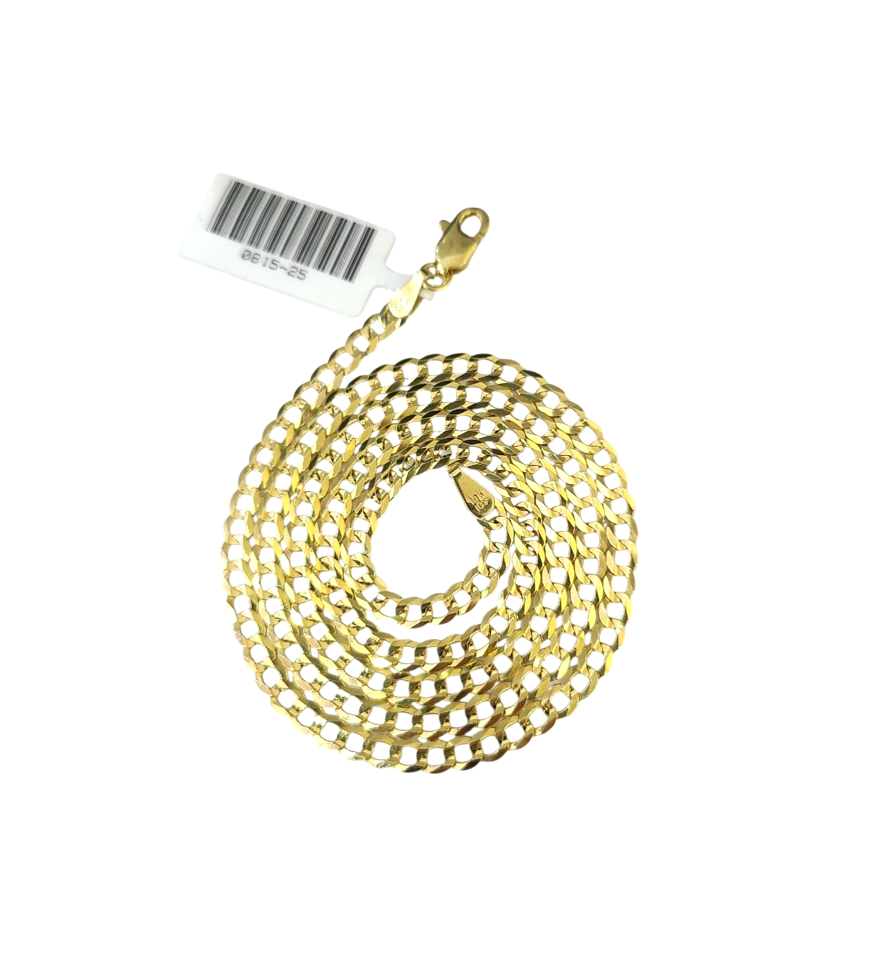 10k Yellow Gold Necklace Cuban Curb Chain 3mm 18"-28" inch 10kt