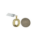 Real 10k Yellow Gold Nugget O Initial Alphabet Charm Pendant 10KT