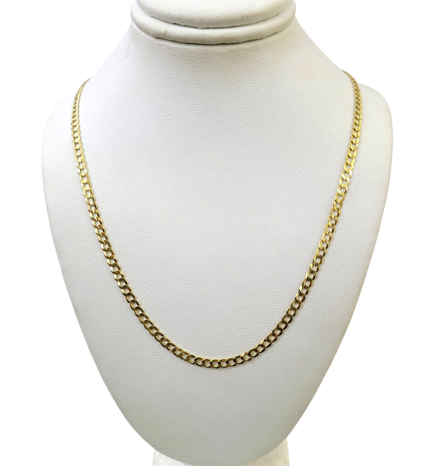 10k Yellow Gold Necklace Cuban Curb Chain 3mm 18"-28" inch 10kt