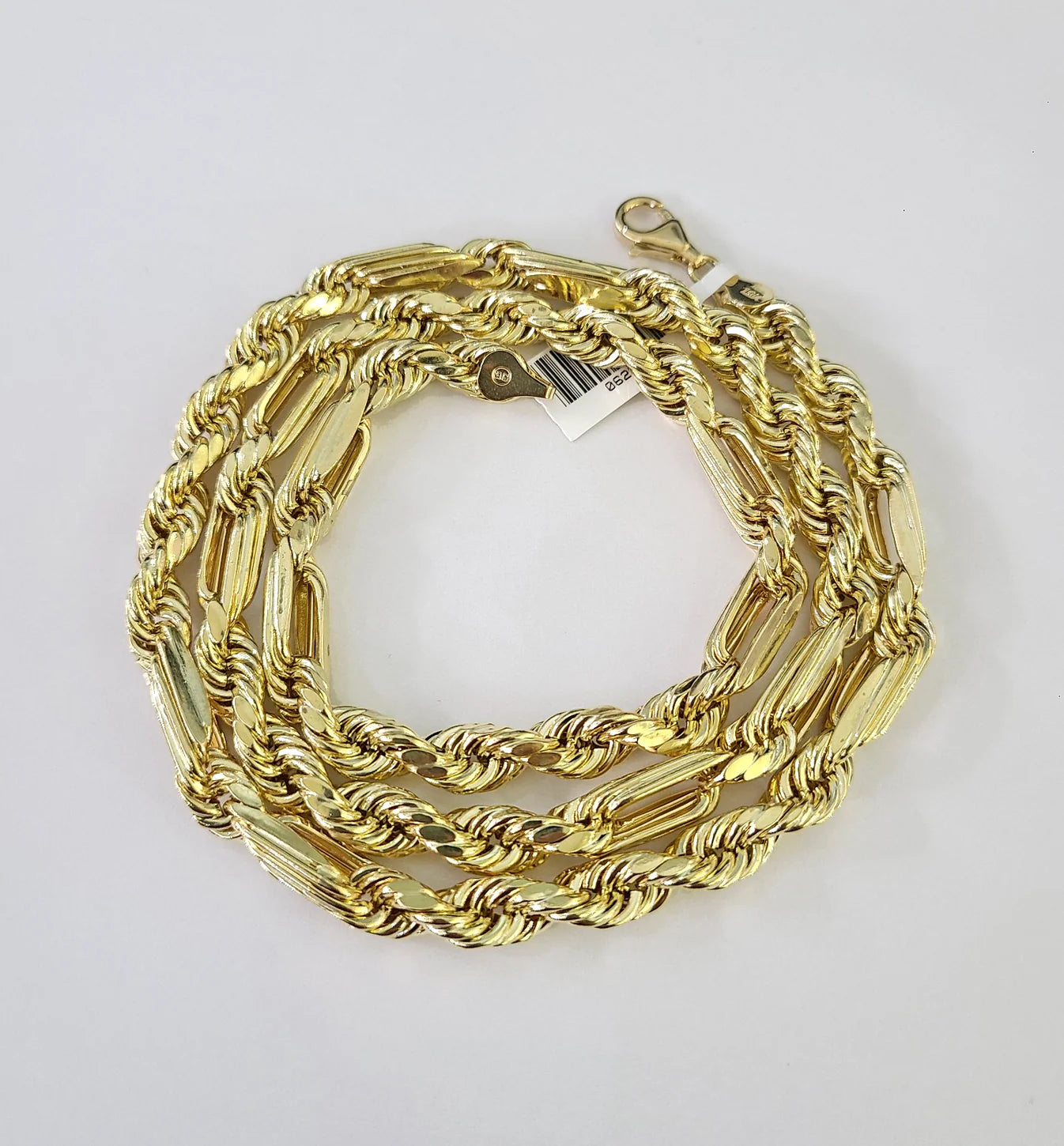 10k Gold Milano Rope Chain Necklace 24" 7mm 10kt Yellow Gold REAL