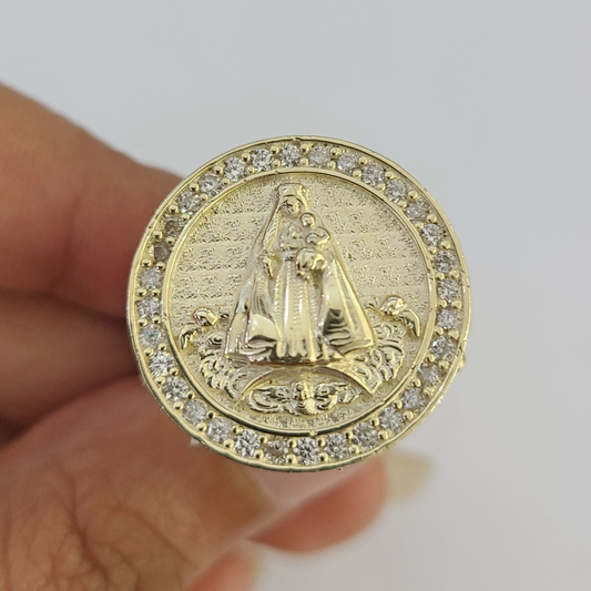10k Virgin Mary Ring Casual Band Yellow Gold Genuine Brand New Religious